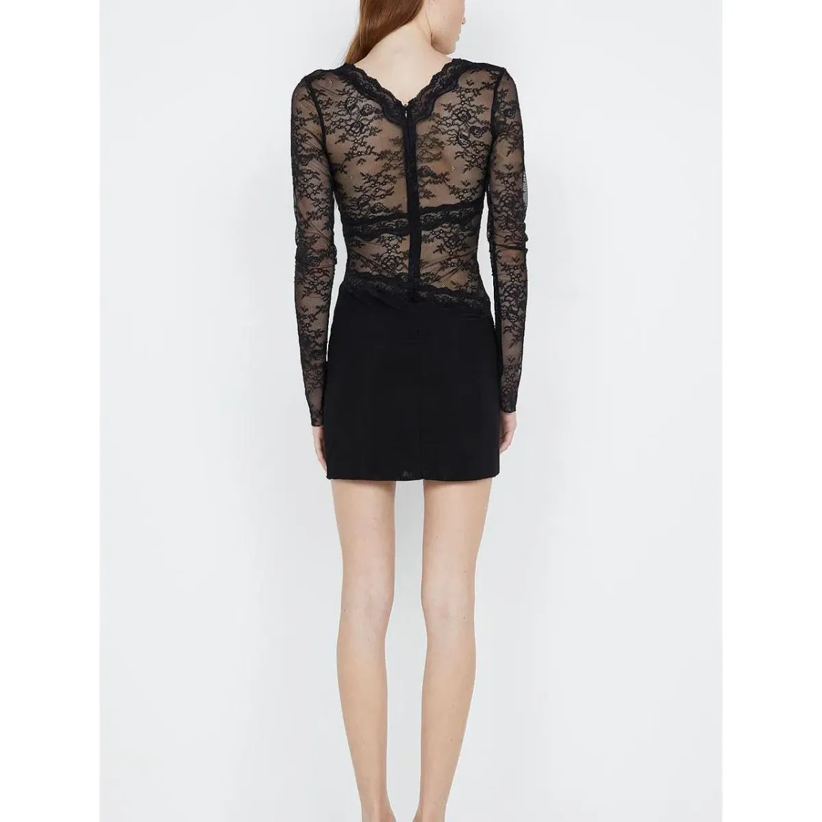 Bec & Bridge Sashay Lace Long Sleeve Mini Dress Black Size 6 - Image 3