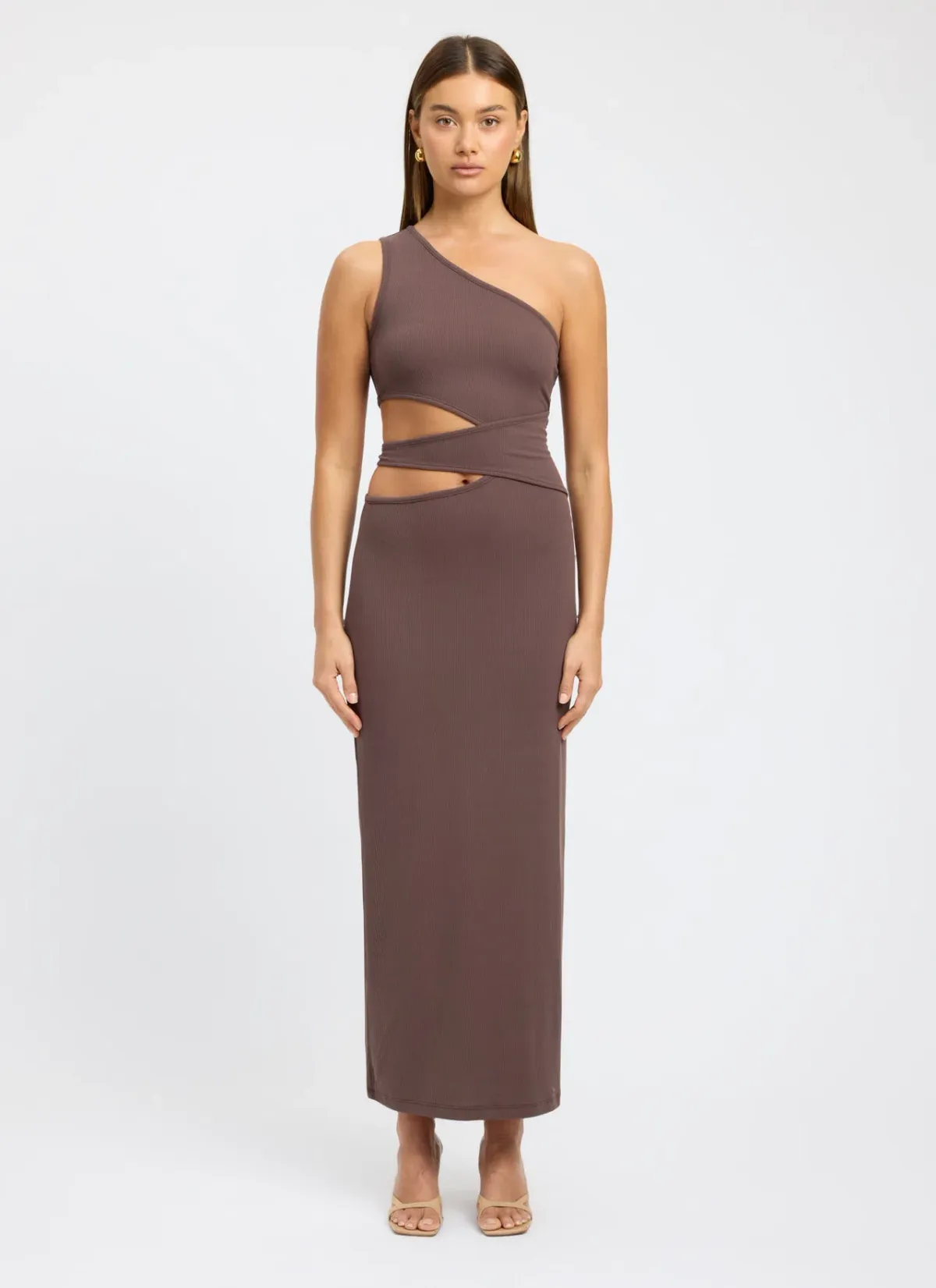 Kookai Faye Maxi Dress Brown Size 6 - Image 1