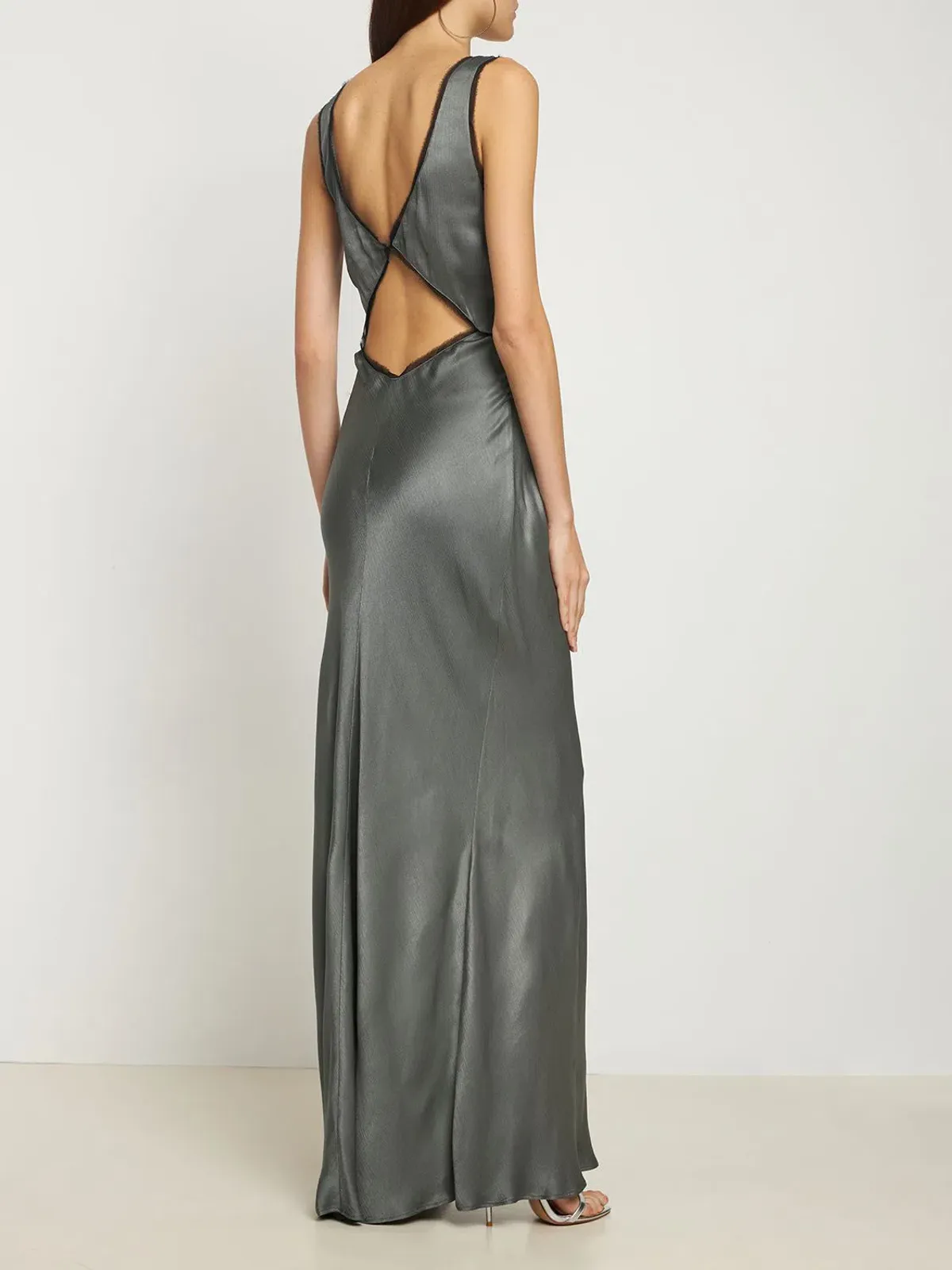 Bec & Bridge Celestial Keyhole Maxi Dress Gun Metal/Black Size AU 8 - Image 2