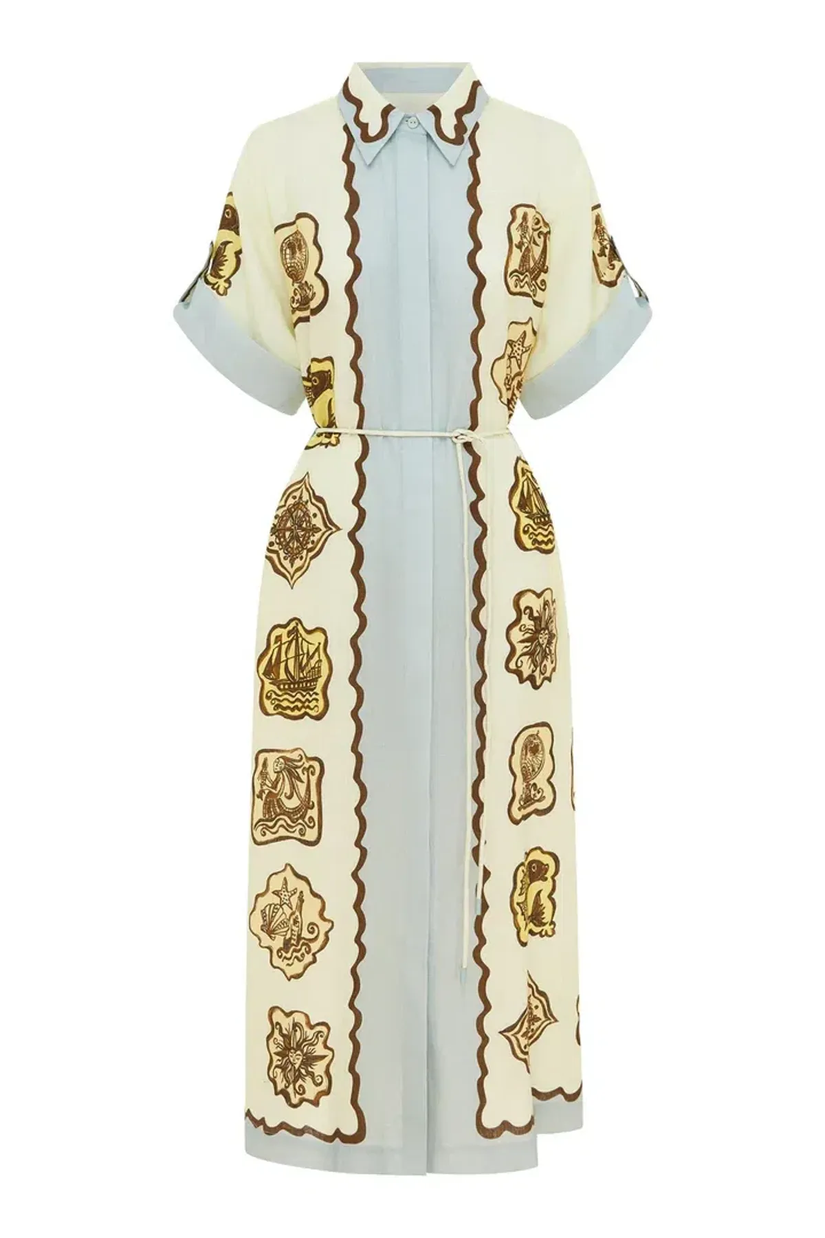 Alemais Relic Shirt Dress Print Size 12 - Image 6