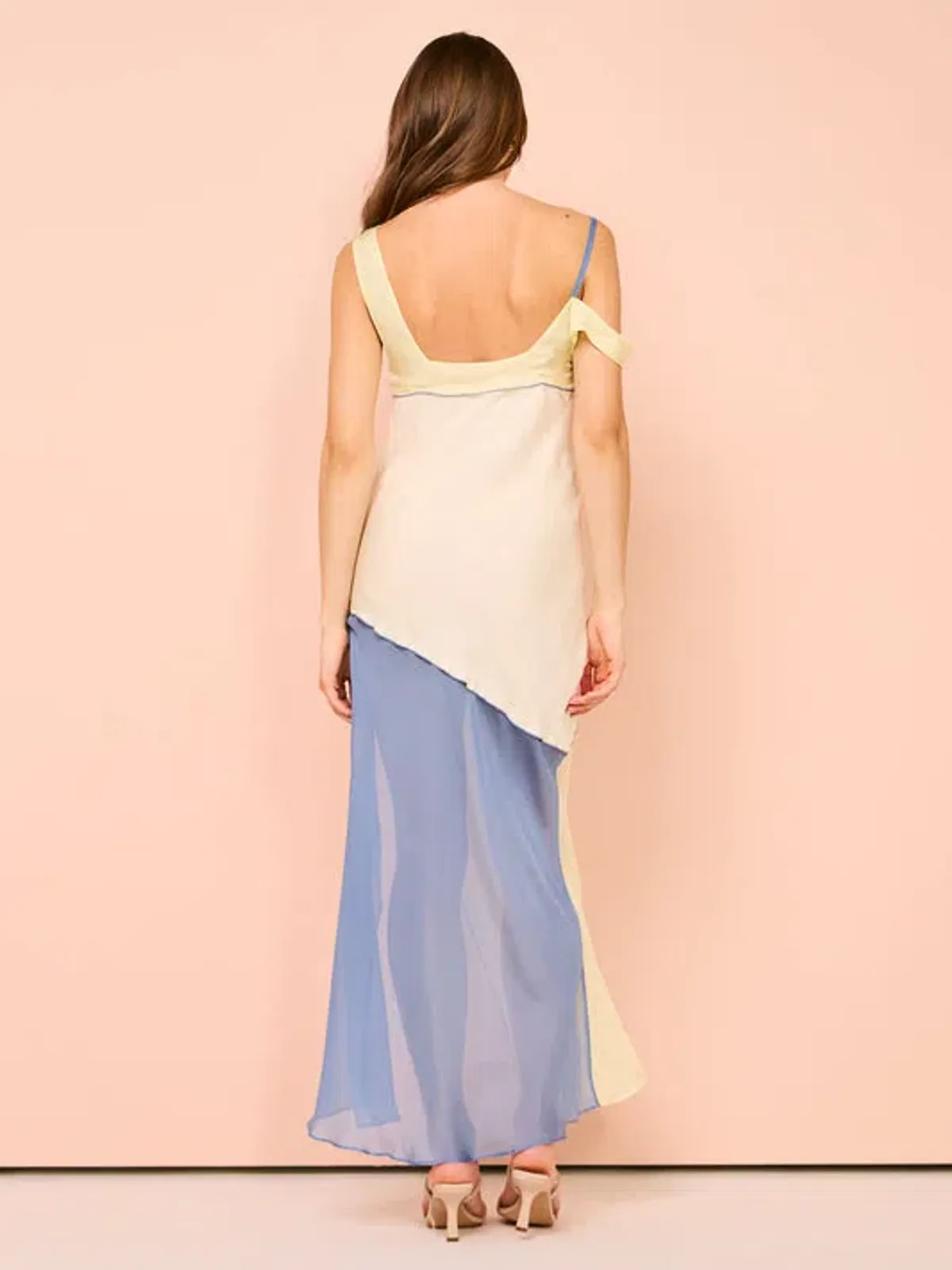 Sir The Label Thames Splice Midi Dress Ecru Multi Size 2 / AU 10 - Image 2