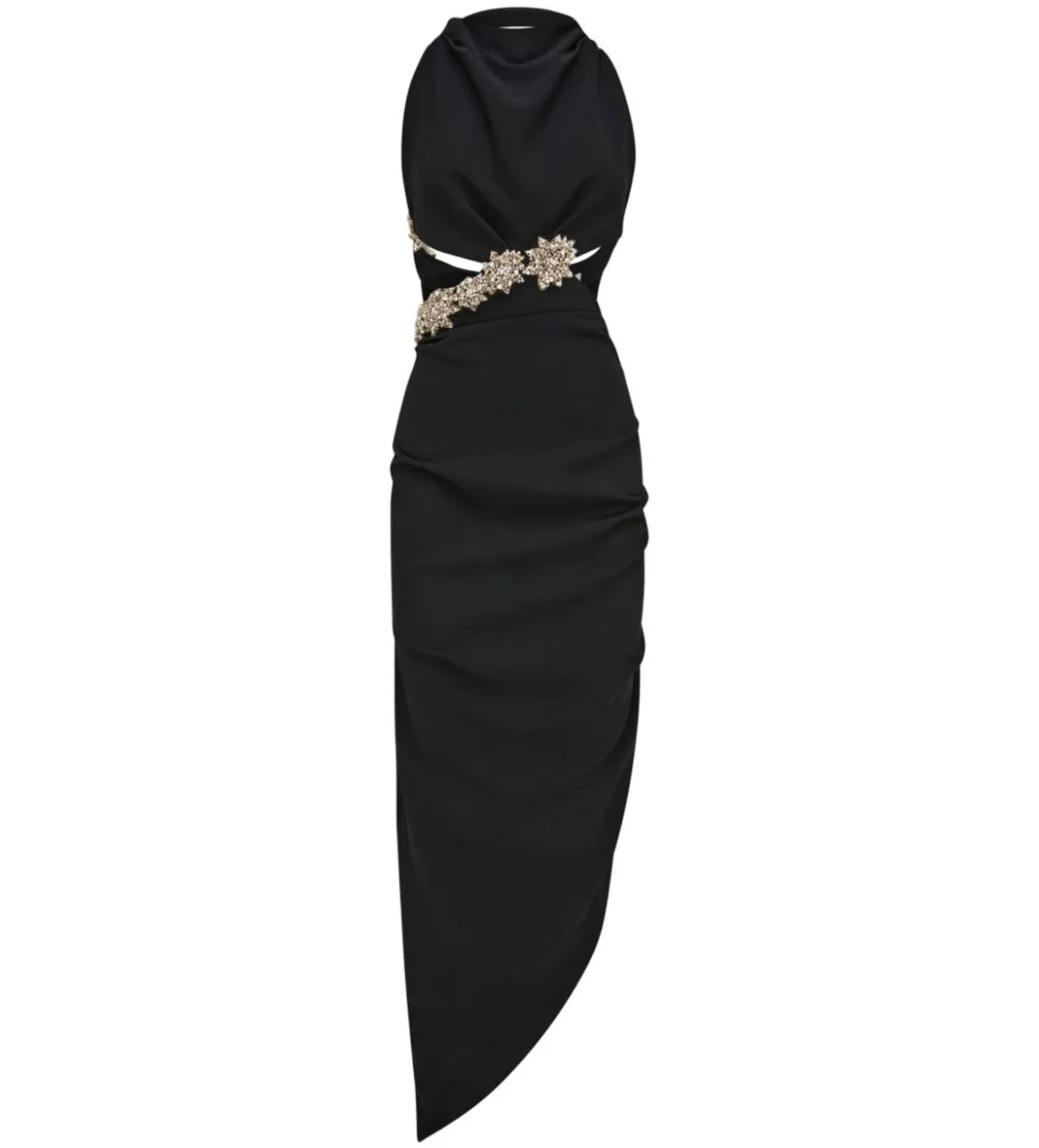 Rachel Gilbert sparkly Kylo Cut Out Dress Black Size 8 for rent on The Volte - main image