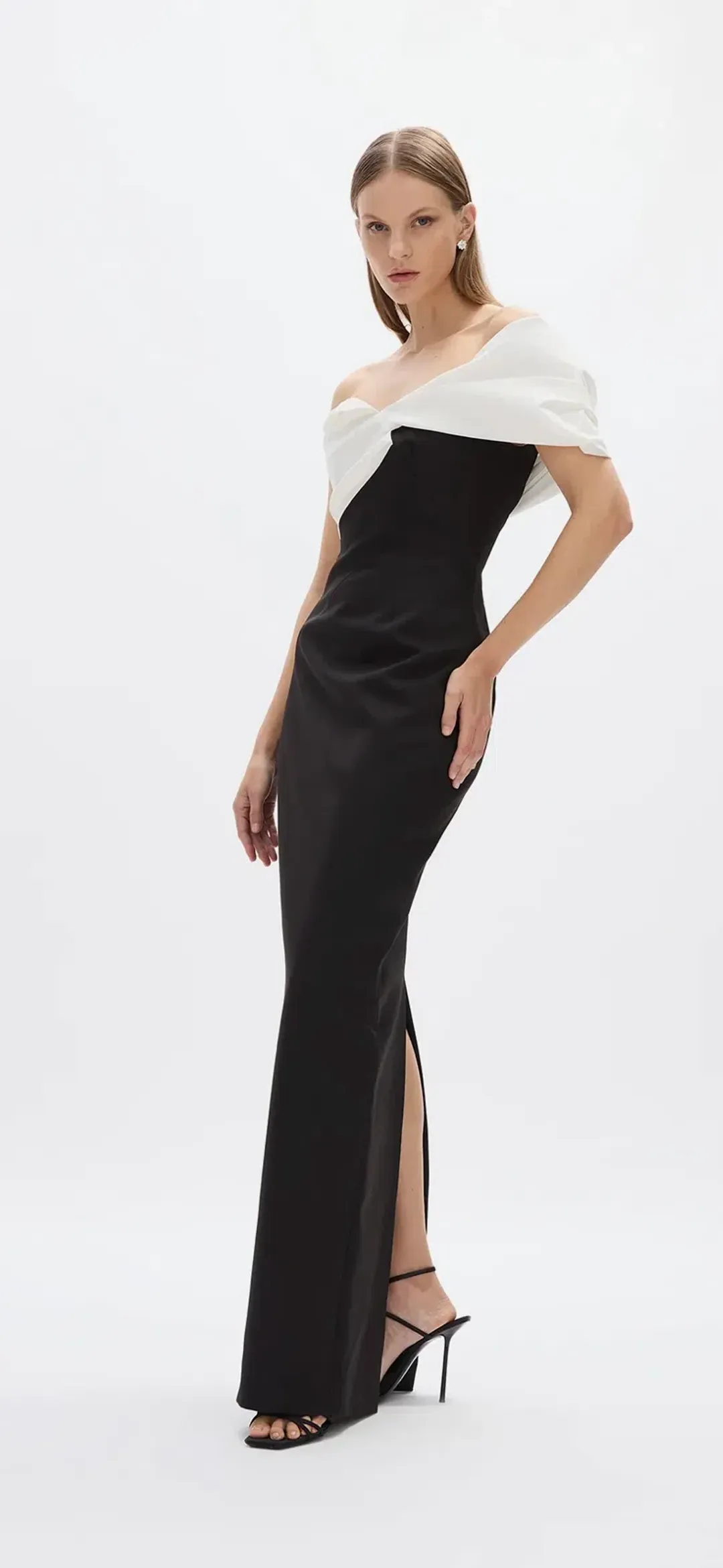 Rachel Gilbert Delilah Gown Black/White Size 8 for rent on The Volte - main image