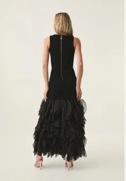 Aje Elations Knit Maxi Dress Black Size 14 for rent on The Volte - image 2