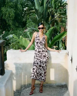 Realisation Par The Simone Dress Chocolate Havana Size 6 for rent on The Volte - image 1