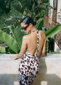 Realisation Par The Simone Dress Chocolate Havana Size 6 for rent on The Volte - image 3