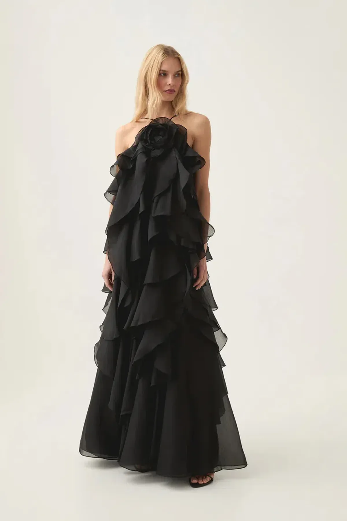 Aje Pandorea Layered Maxi Dress Black Size 8 - Image 2