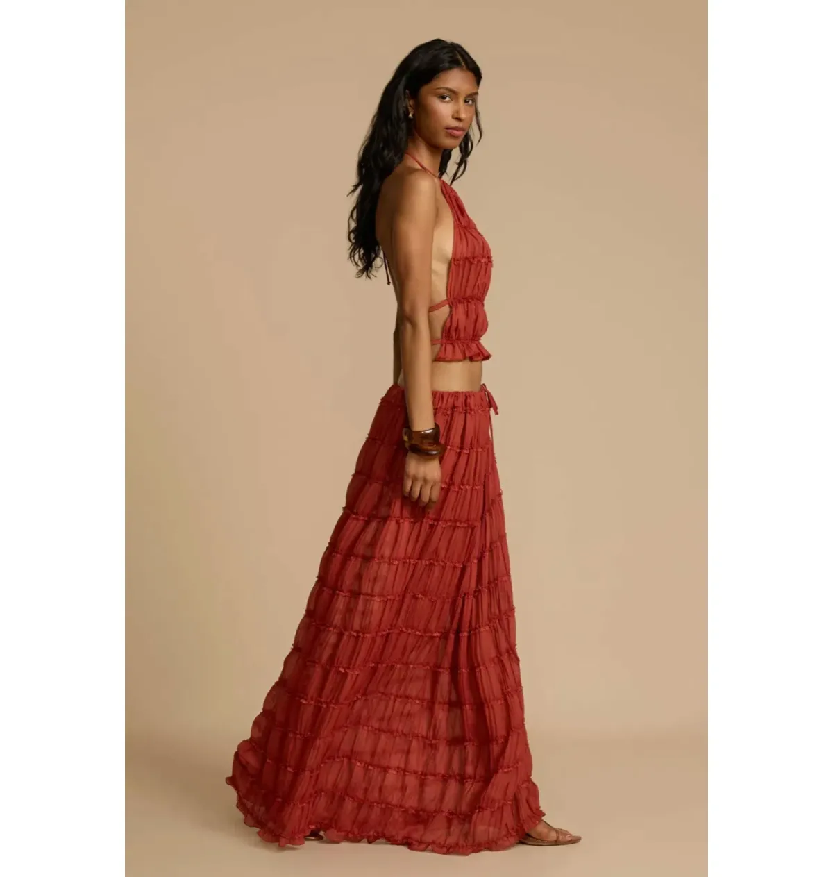 Arcina Ori Juliette Halter and Skirt Set in Red Size Small / AU 8 - Image 2