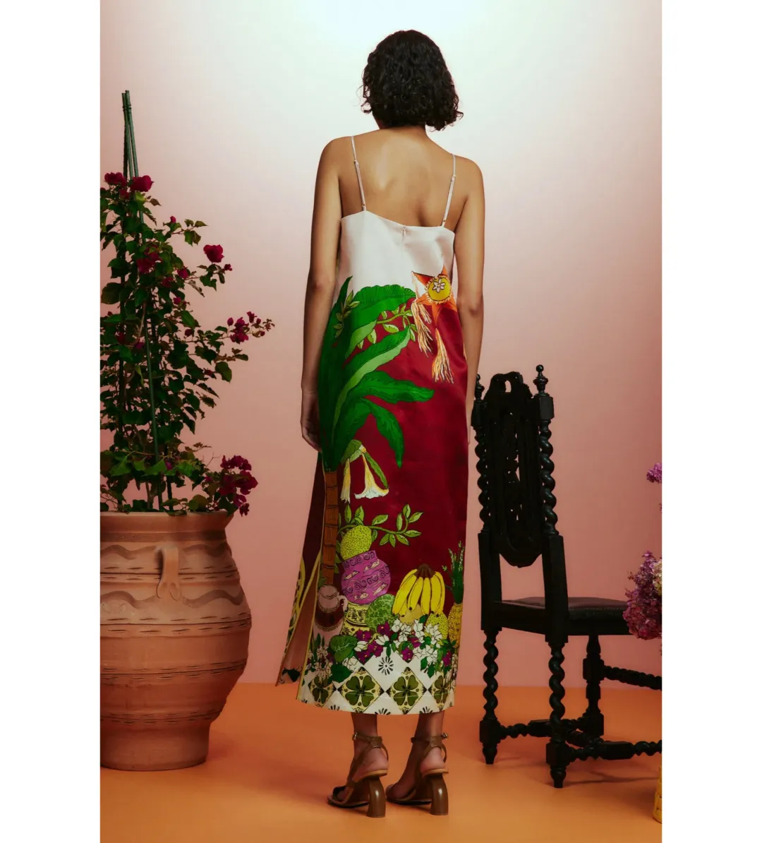 Alemais Tiger Slip Dress Multi Size AU 6 for rent on The Volte - main image