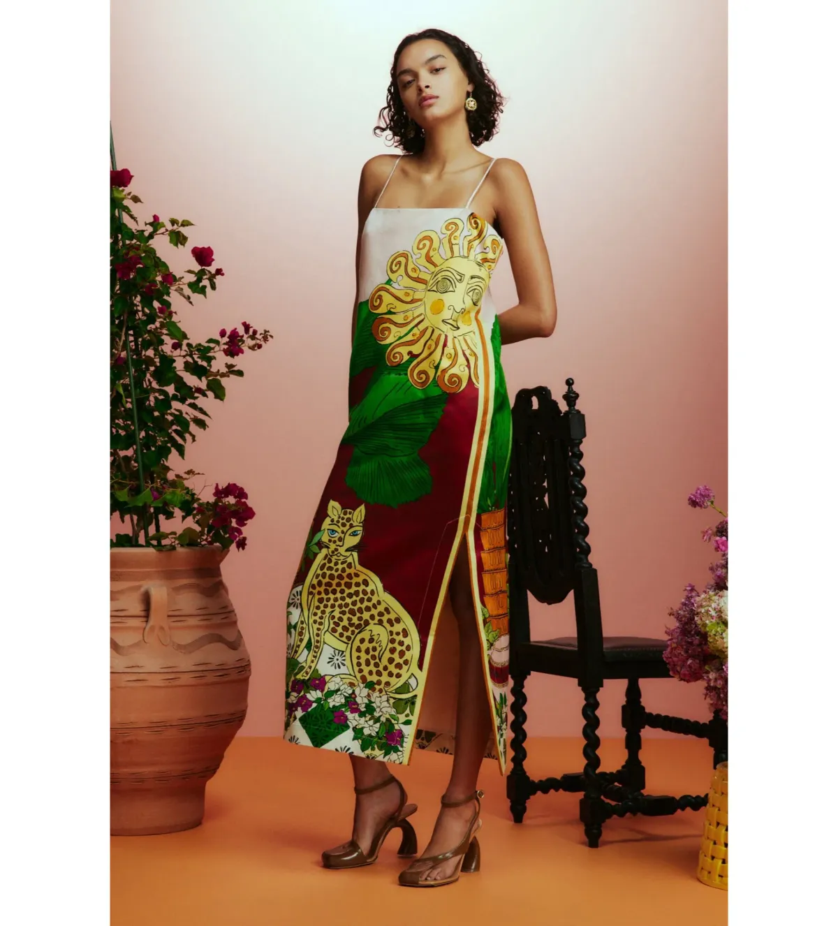 Alemais Tiger Slip Dress Multi Size AU 6 - Image 1