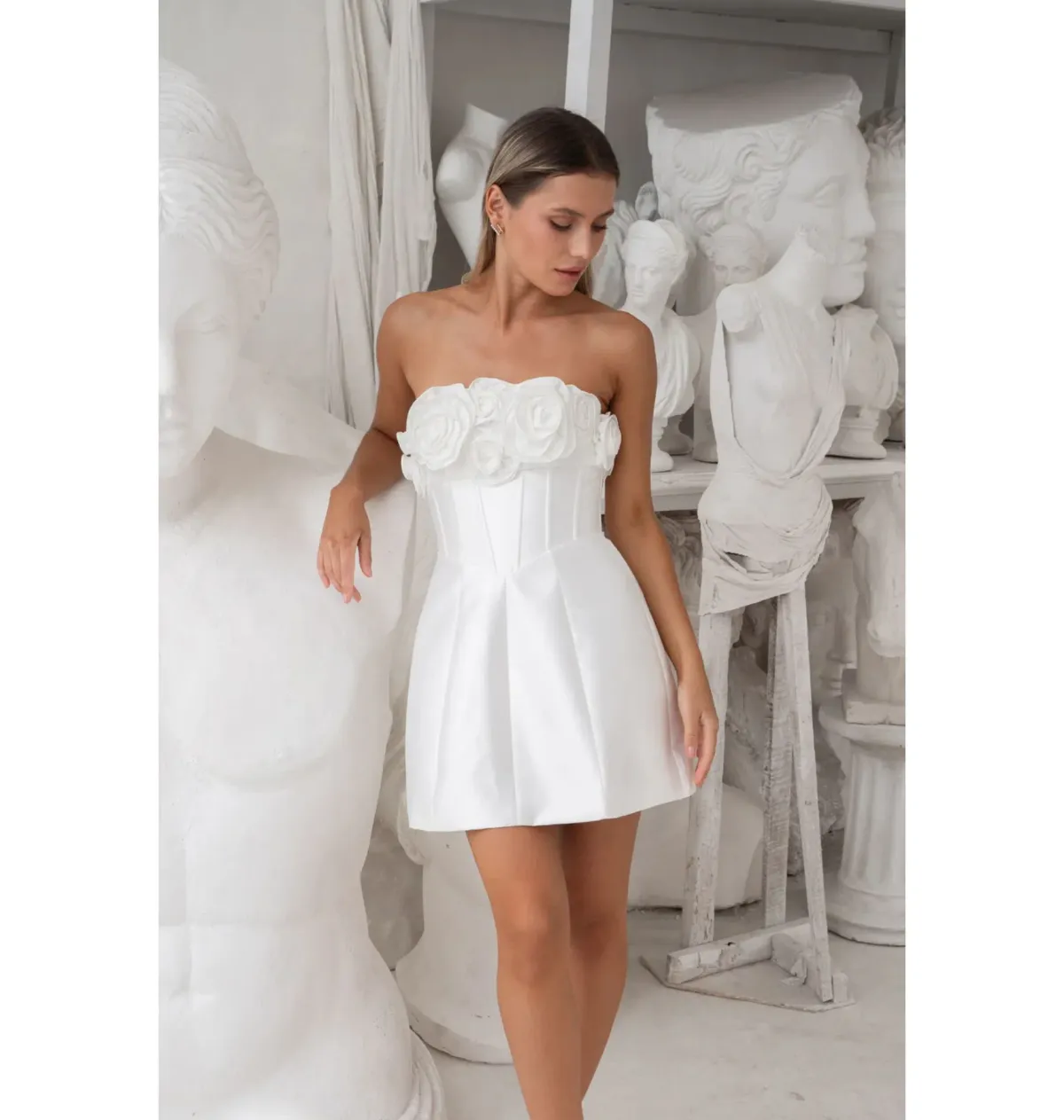 Eliya The Label Tehanni Dress in White Size AU 8 - Image 3