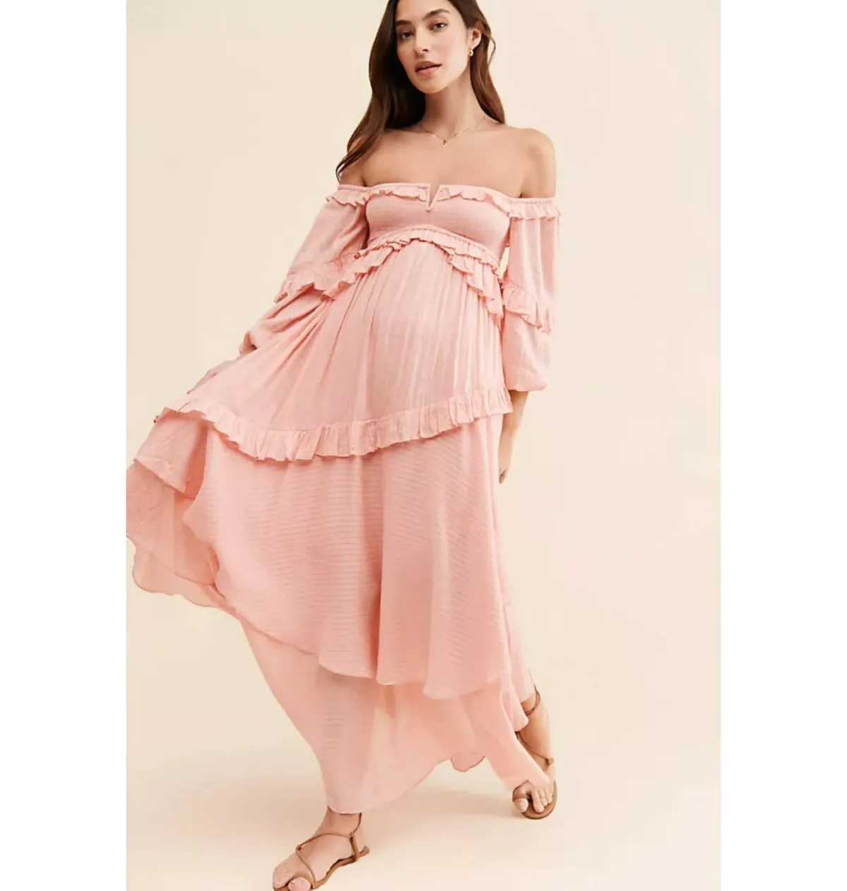 Spell & The Gypsy Clementine Mermaid Maxi Dress Pink Size AU 10 - Image 1
