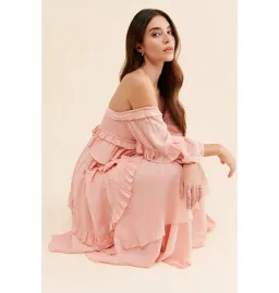 Spell & The Gypsy Clementine Mermaid Maxi Dress Pink Size AU 10 for rent on The Volte - image 3