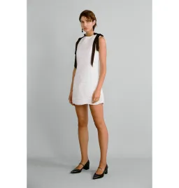 Lovaan Lena Mini Dress White Size AU 8 for rent on The Volte - image 1