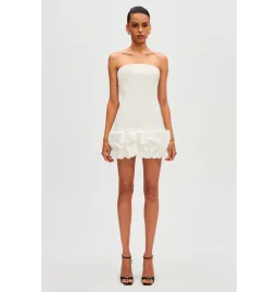 Misha The Saphira Crepe Mini Dress Ivory Size 10 for rent on The Volte - image 1