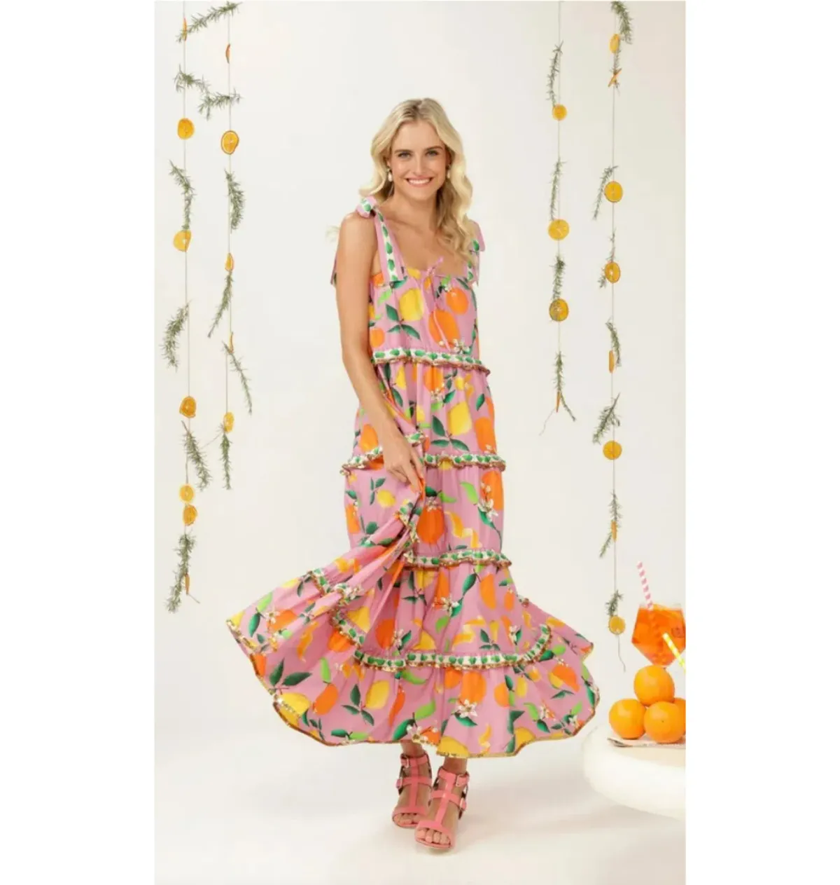 Love Bonfire The Label Twist of Lemon Dress Multi Size AU 8 for rent on The Volte - main image