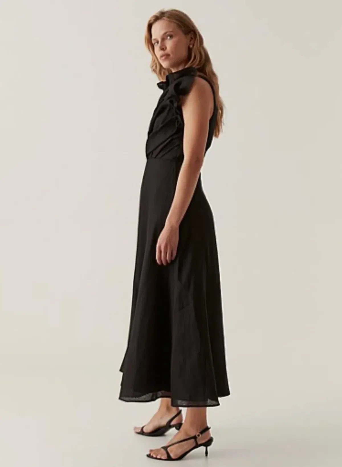 Aje Genesis Midi Black Dress Black Size AU 8 - Image 2