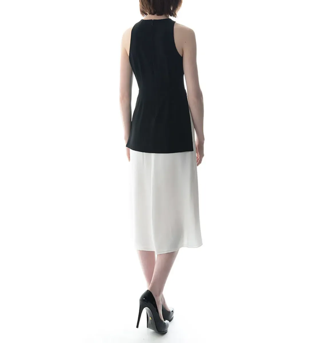 A.L.C. Mer Sleeveless Midi Dress Black White Size AU 4 for rent on The Volte - main image