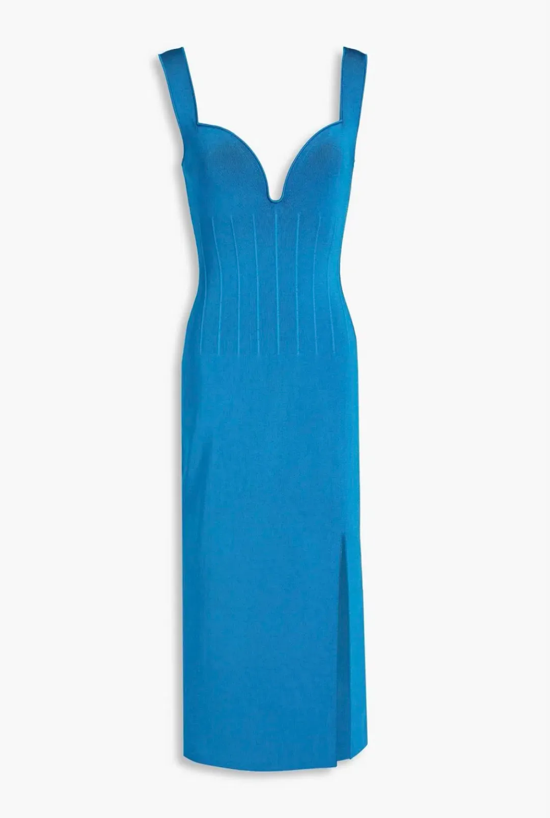 Galvan London Electra Stretch Knit Midi Dress Electric Blue Size XL / AU 16 for rent on The Volte - main image