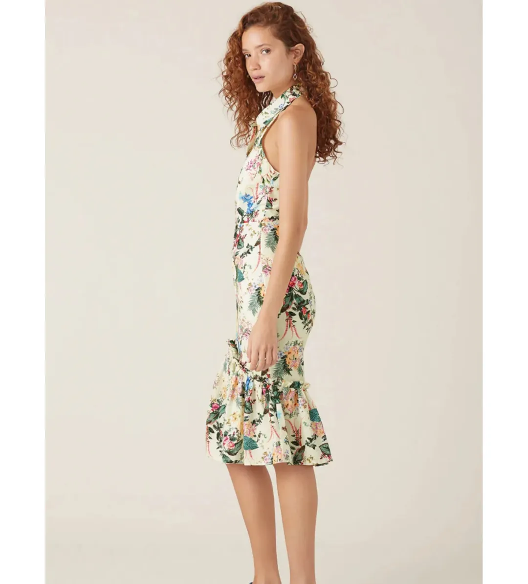 Tigerlily Kalani Midi Dress in Lemon Size AU 10 for rent on The Volte - main image