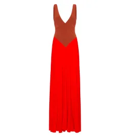 Bianca Spender Vermillion Crepe Spheres Dress Red Size AU 8 for rent on The Volte - image 3