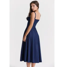 House of CB Carmen Bustier Sundress French Navy Size AU 6 for rent on The Volte - image 4