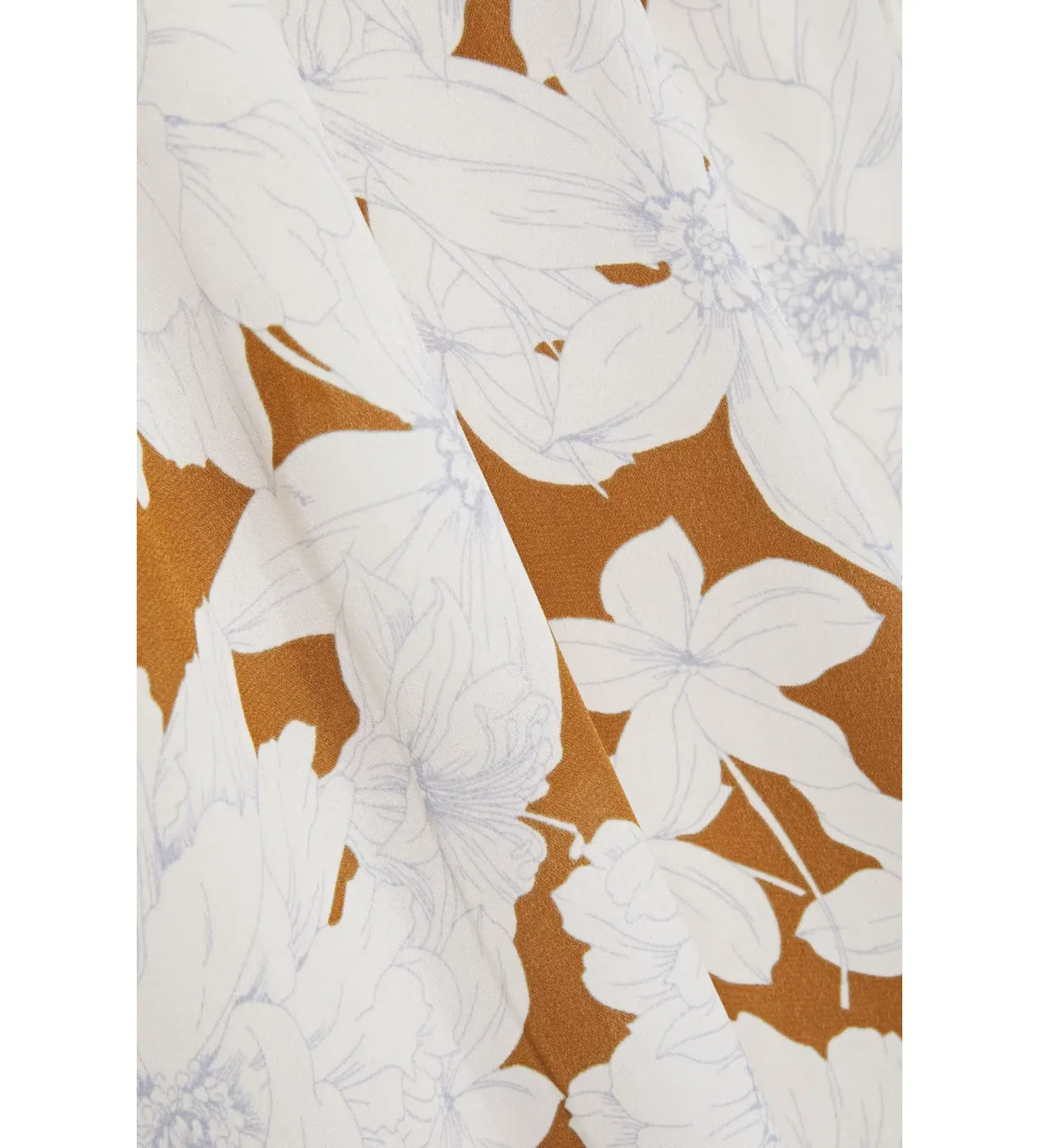 Vince Dress Midi Tropical Bloom Twist Teakwood Floral Size L / AU 12 - Image 4
