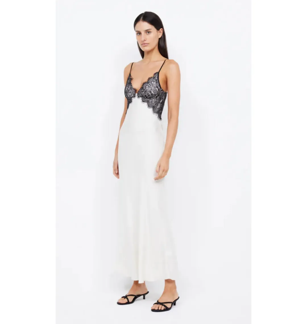 Bec & Bridge Emery Lace Maxi Dress Ivory/Black Size AU 6 for rent on The Volte - main image
