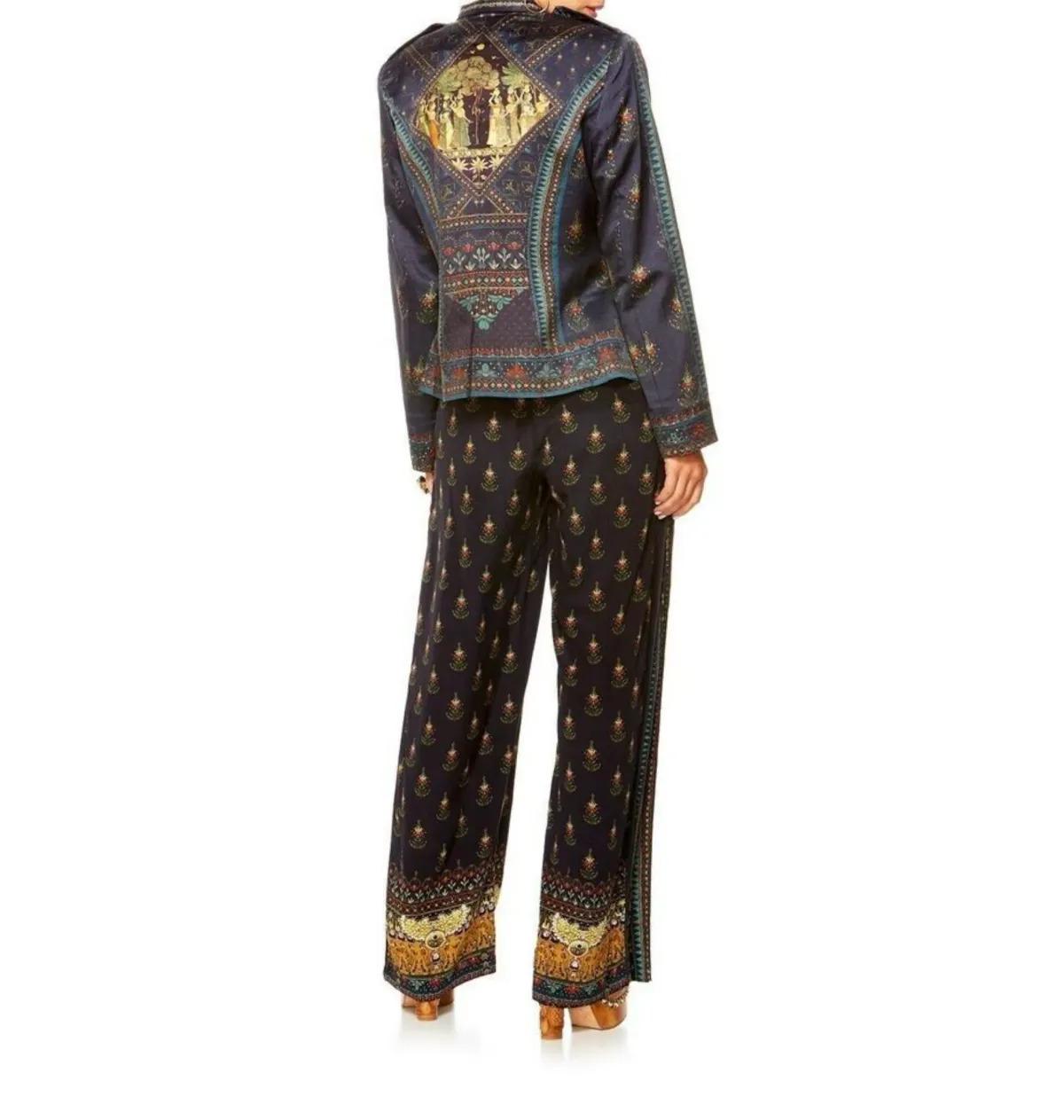 Camilla Bliss Of Bohemia Blazer Double Breasted Tailored Jacket Boho Leopard Size 10/M - Image 2