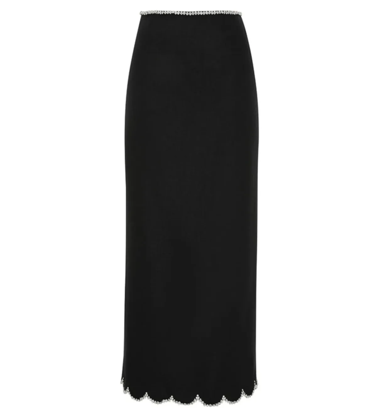 Zimmermann Crush Scallop Top and Skirt Size 0P / AU 6 Set in Black - Image 5