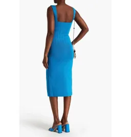 Galvan London Electra Stretch Knit Midi Dress Electric Blue Size XL AU 14 for rent on The Volte - image 7
