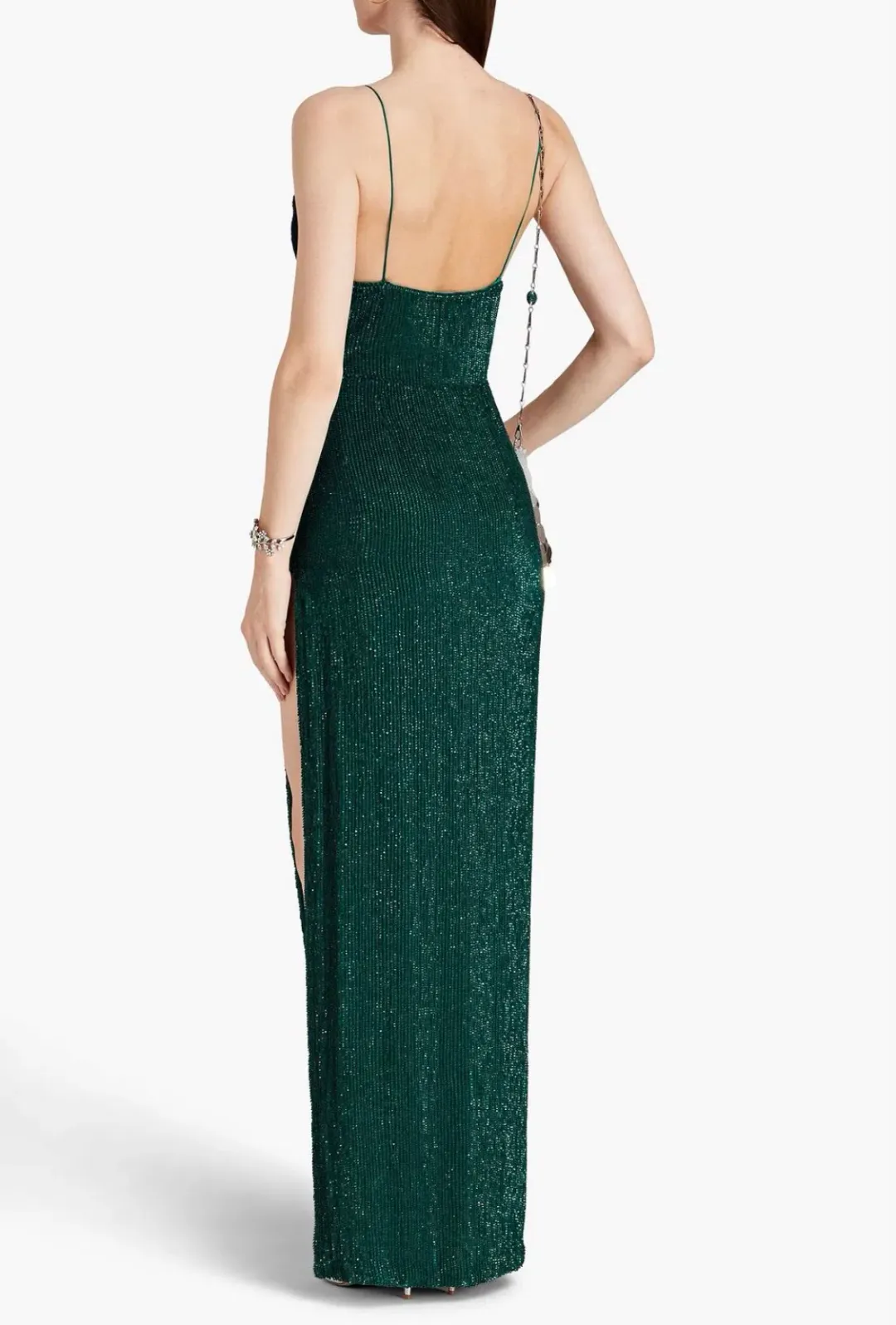 Retrofete Katya Dress Emerald Green Sequin Size AU 8 for rent on The Volte - main image