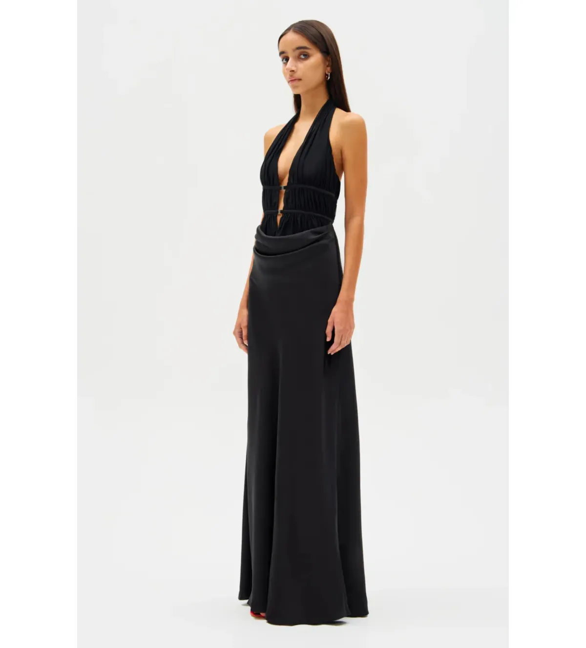 Misha Celine Maxi Dress Black Size 10/M - Image 3
