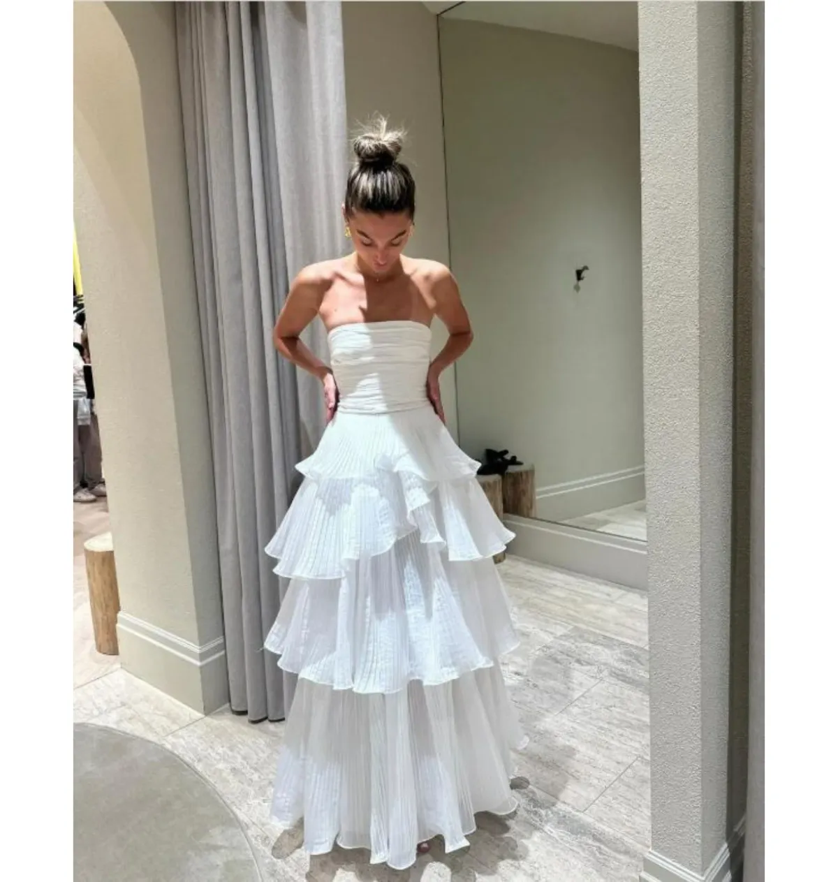 Aje Set Sunbeam Bustier and Cosmos Skirt in White Size AU 4 - Image 1