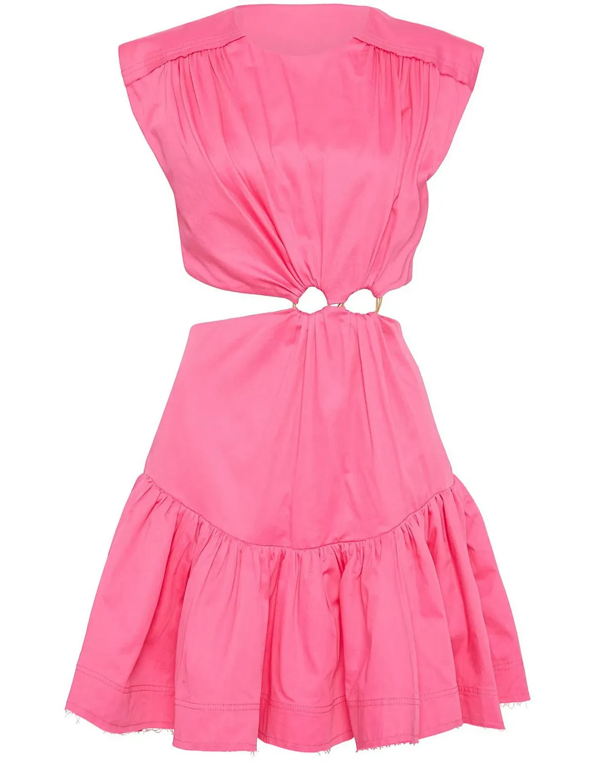 Aje Solstice Cut Out Ring Flip Mini Dress Pink Size 16 - Image 5