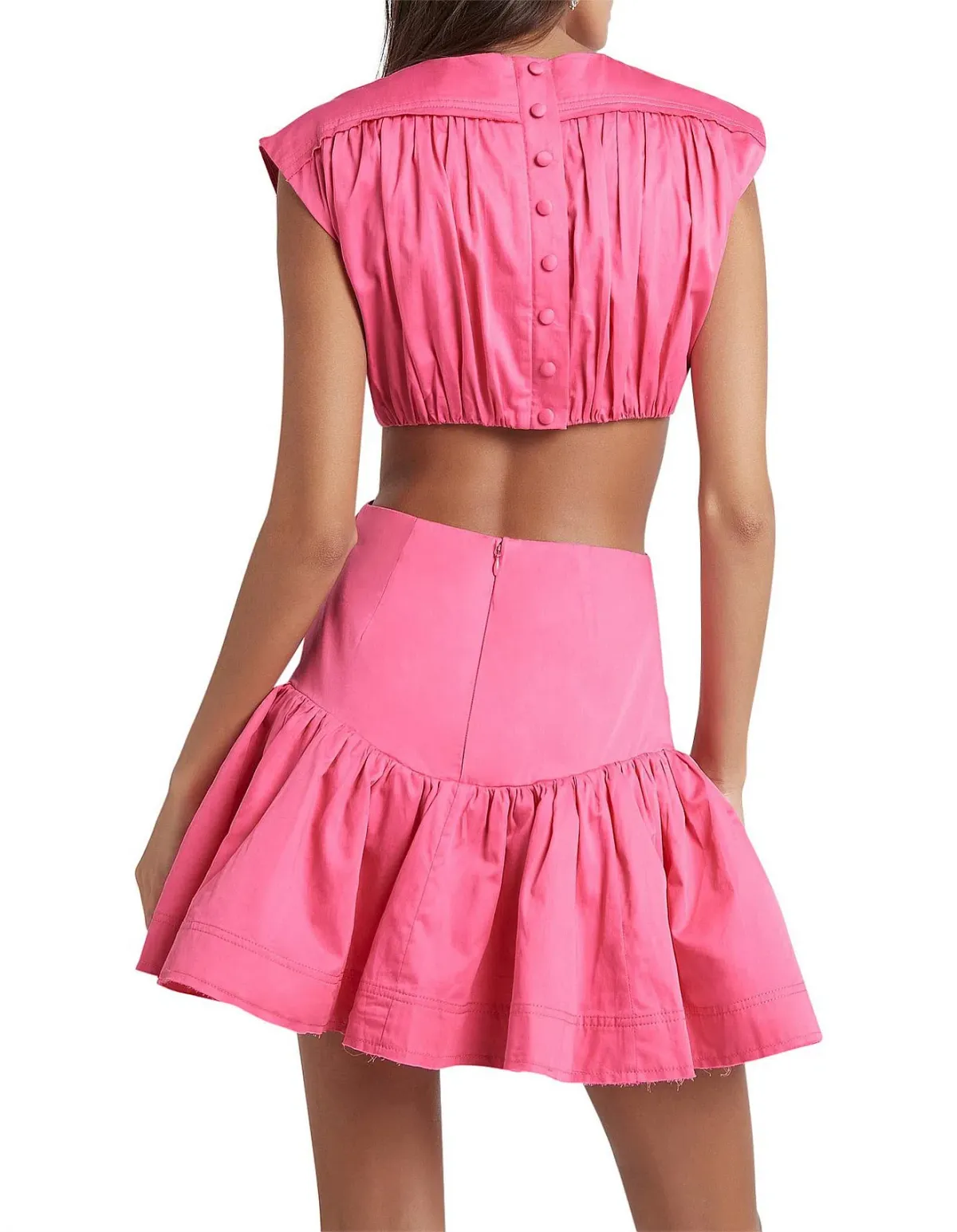 Aje Solstice Cut Out Ring Flip Mini Dress Pink Size 16 - Image 2