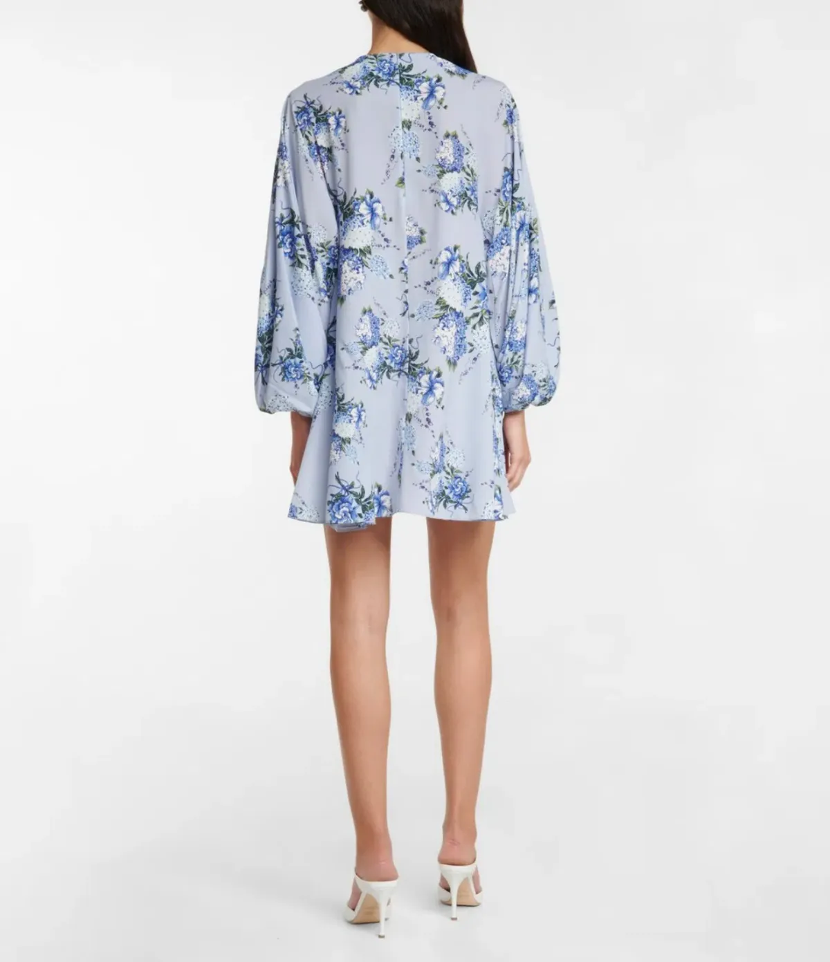 Emilia Wickstead Nova Wisteria Long Sleeve Mini Dress Floral Size AU 14 - Image 3