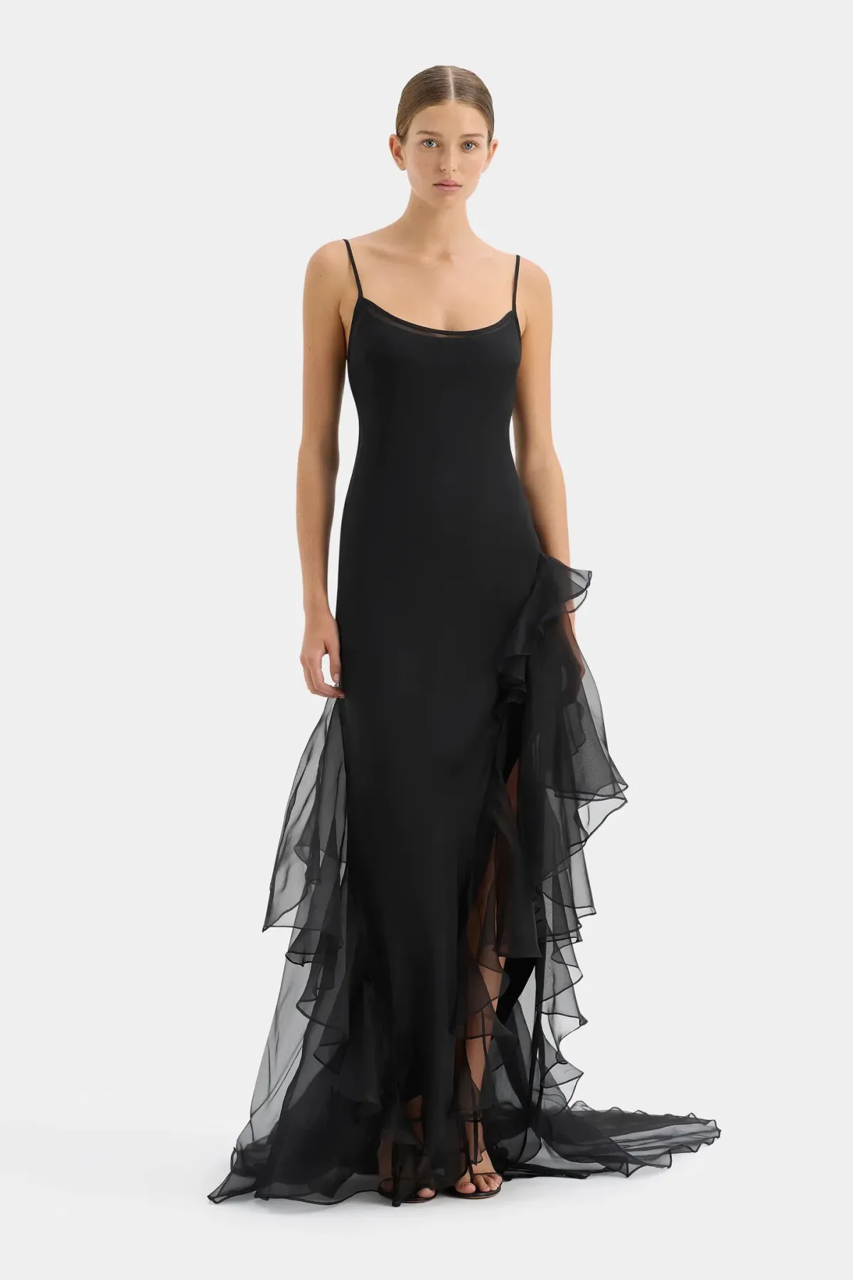 Sir the Label Sage Flounce Gown Black Size 1 / AU 8 - Image 4
