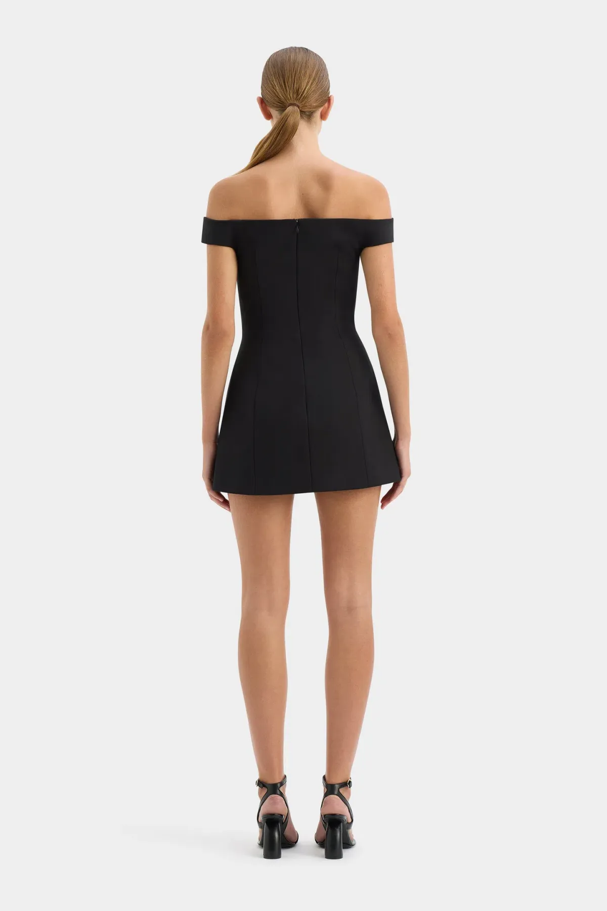 Sir the Label Sandrine Off Shoulder Mini Dress Black Size 12 - Image 3