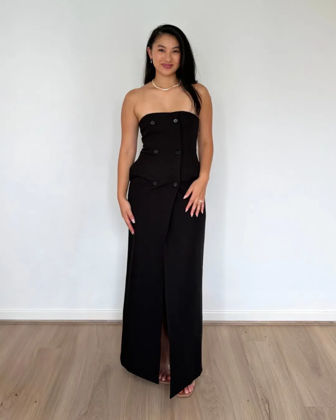 Bianca and Bridgett Carol Midi Dress Black Size 6 for rent on The Volte - main image