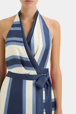 Sir The Label Dazed Wrap Halter Mini Dress Studio Print Size 6 for rent on The Volte - image 2
