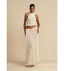 Arcina Ori Juliette Halter and Skirt Set Cream Size Small / AU 8 for rent on The Volte - image 2
