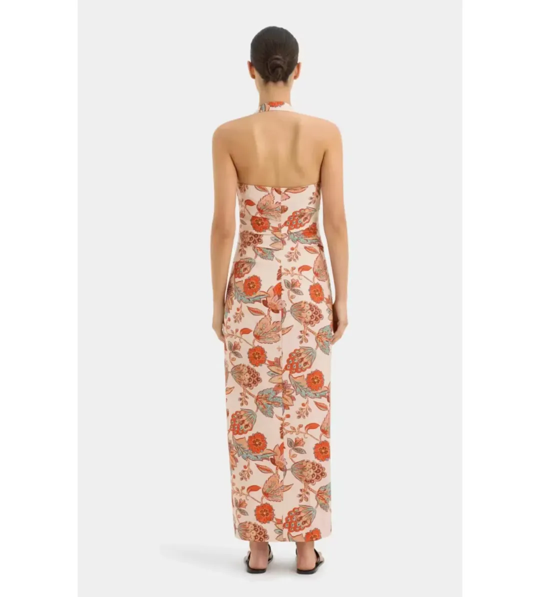 Sir the Label Noemi Halter Midi Dress Desert Wildflower Print Size 1 / AU 8 for rent on The Volte - main image