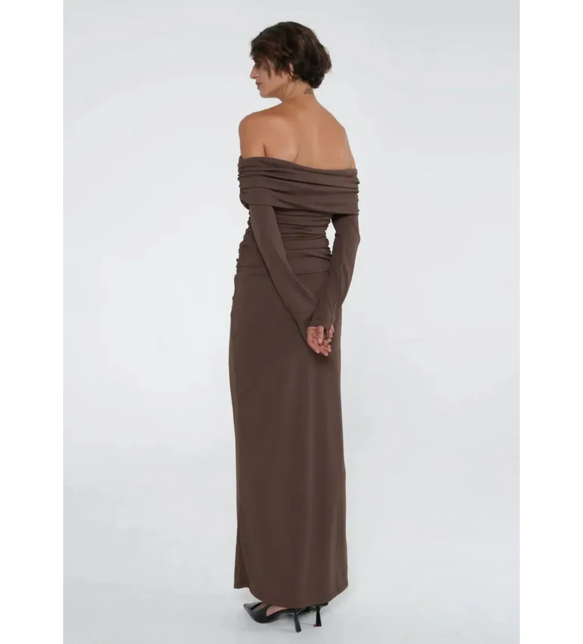 Benni Lorena Maxi Dress Ash Brown Size S / AU 8 - Image 3