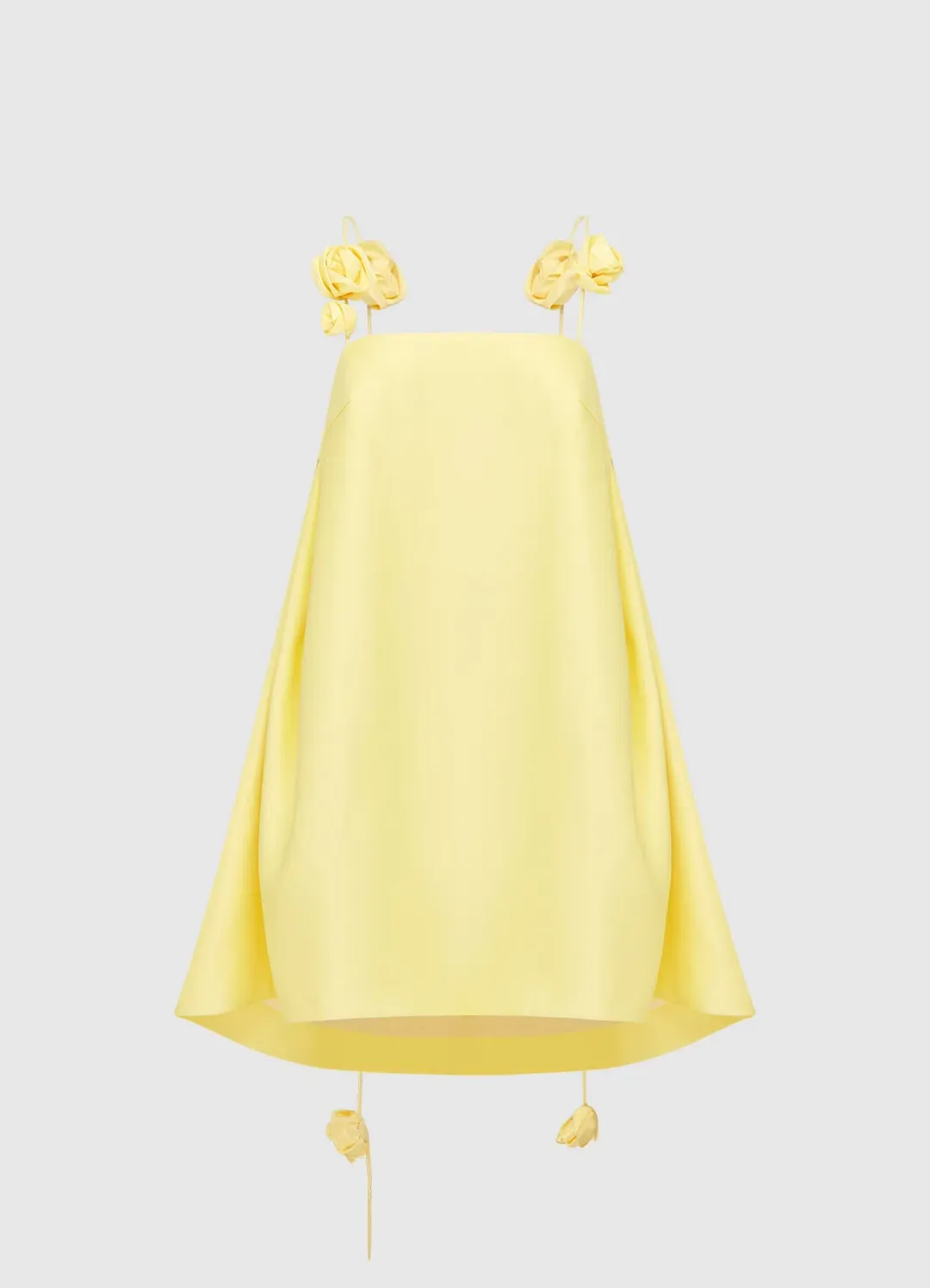 Leo Lin Fiona Rose Mini Dress Sorbet Yellow Size 10 for rent on The Volte - main image
