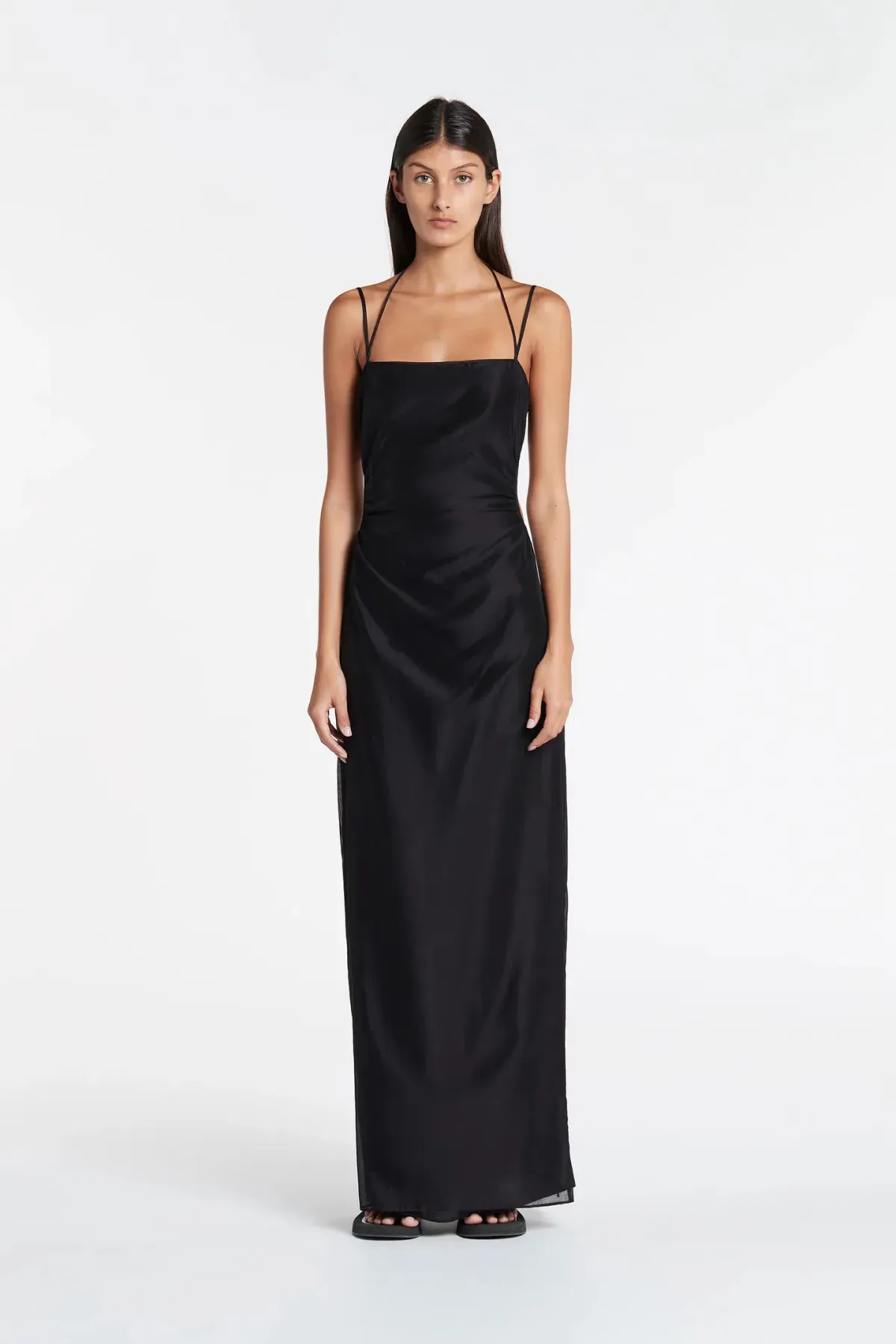 Sir the Label Lucelia Cut Out Midi Dress in Black Size 1 / AU 8 - Image 1