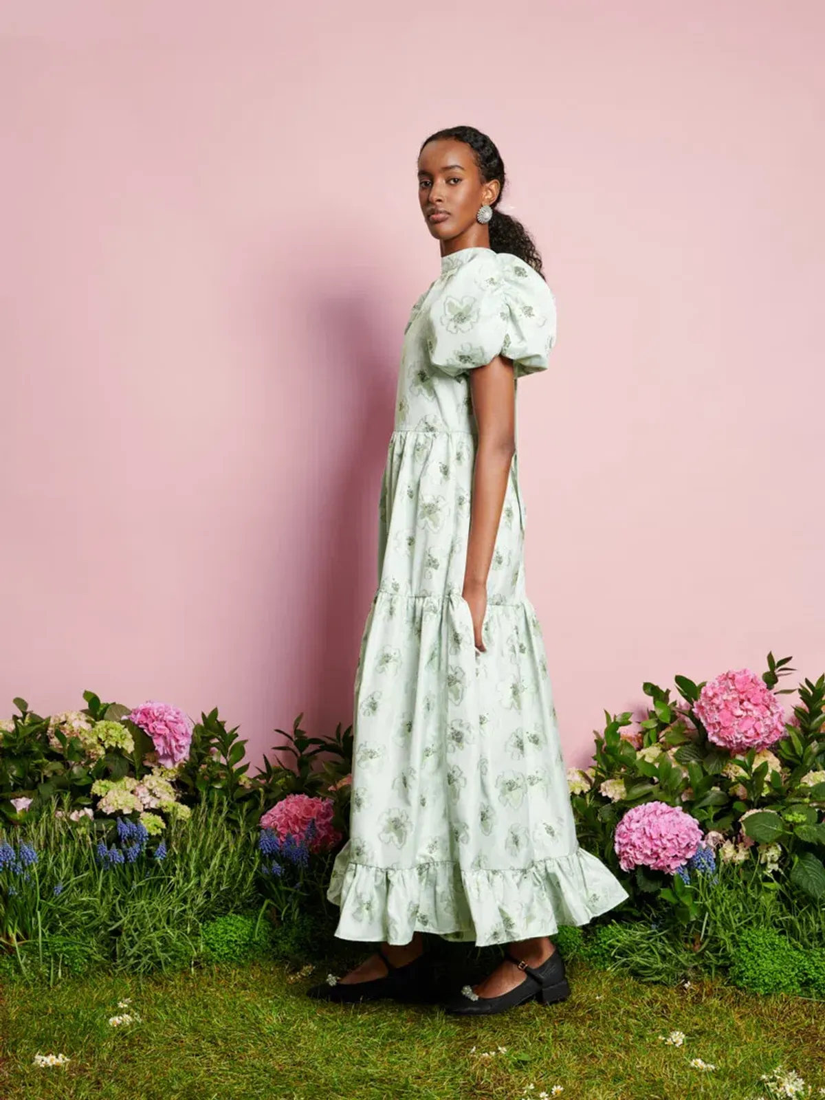 Sister Jane Dream Willow Floral Maxi Dress Sage Green Size S / AU 8 - Image 2