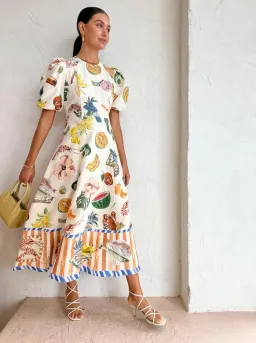 Alemais Theo Midi Dress Multi Size 12 AU for rent on The Volte - image 11