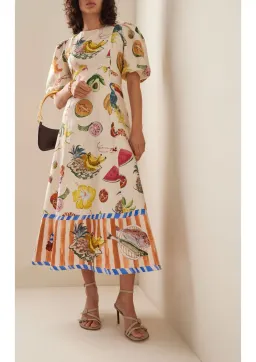 Alemais Theo Midi Dress Multi Size 12 AU for rent on The Volte - image 1