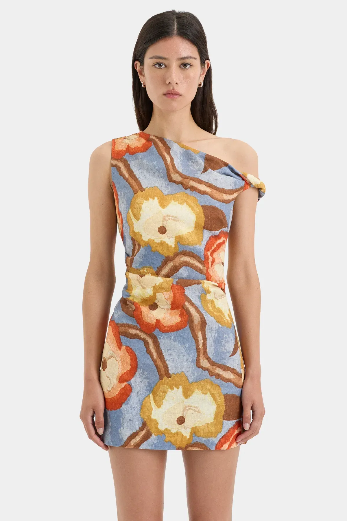 Sir The Label Avery Twist Mini Dress Camellia Floral Print Size 12 - Image 2